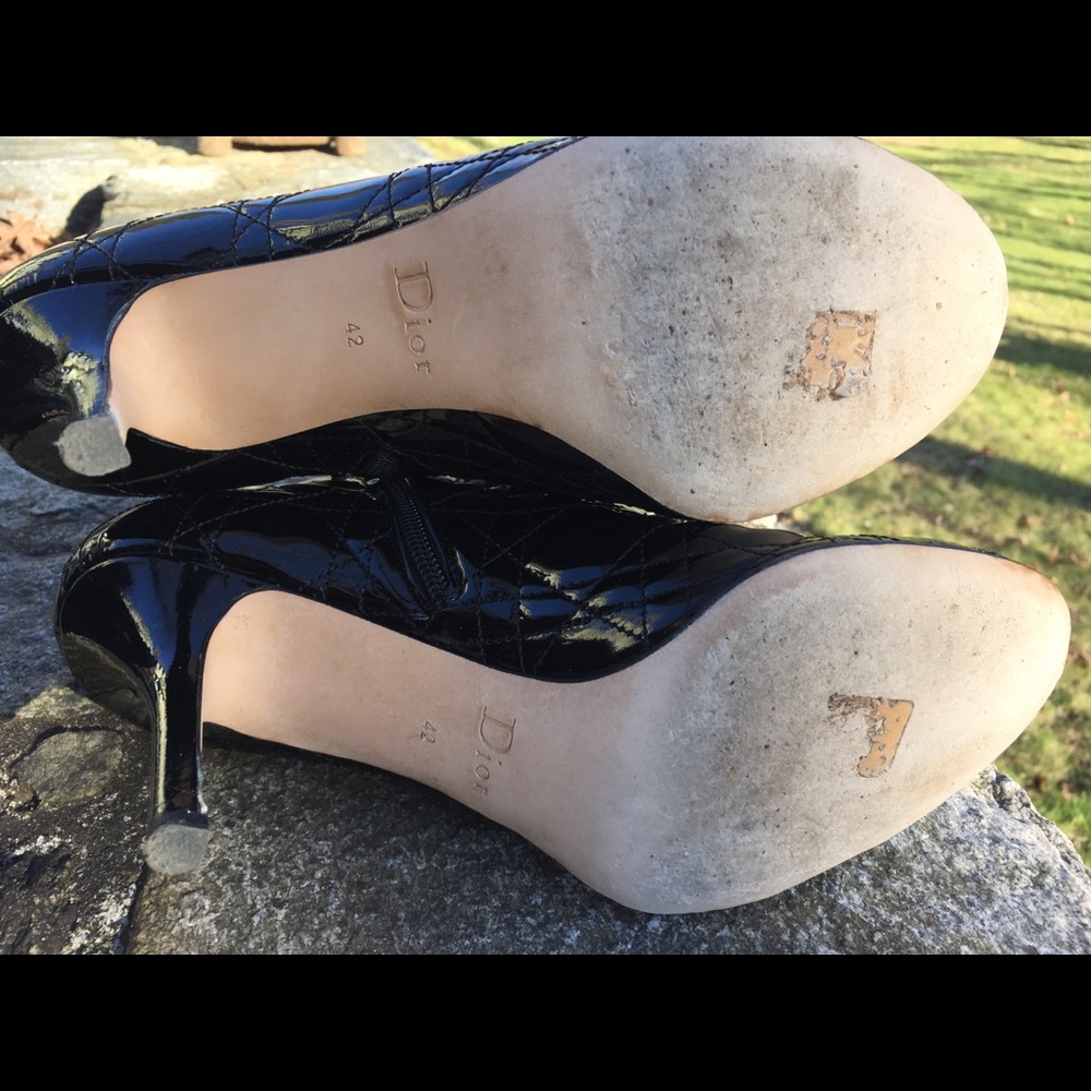 Dior black patent quilted bootie - Picture 5 of 5